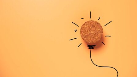 Stylized illustration of a lightbulb