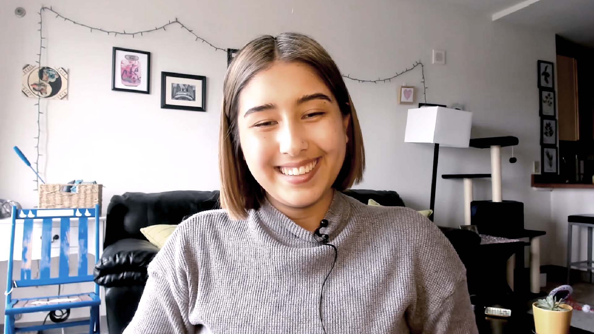 Scientist smiling