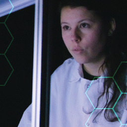 Scientist working in lab