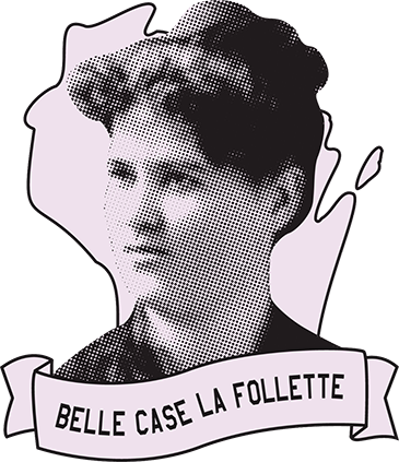 Illustrated portrait of Belle Case La Follette
