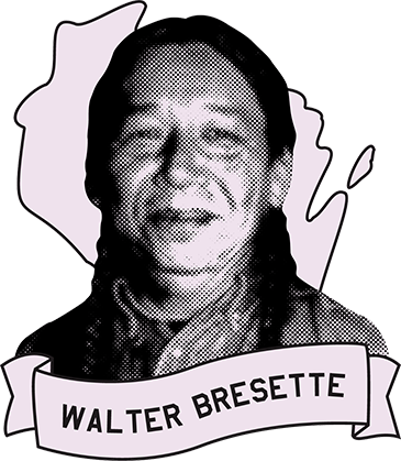 Walter Bresette portrait illustration